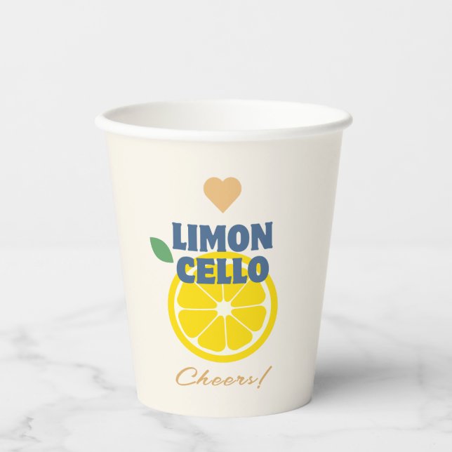 Modern Homemade Limoncello Lemon Liquor Paper cup (Front)