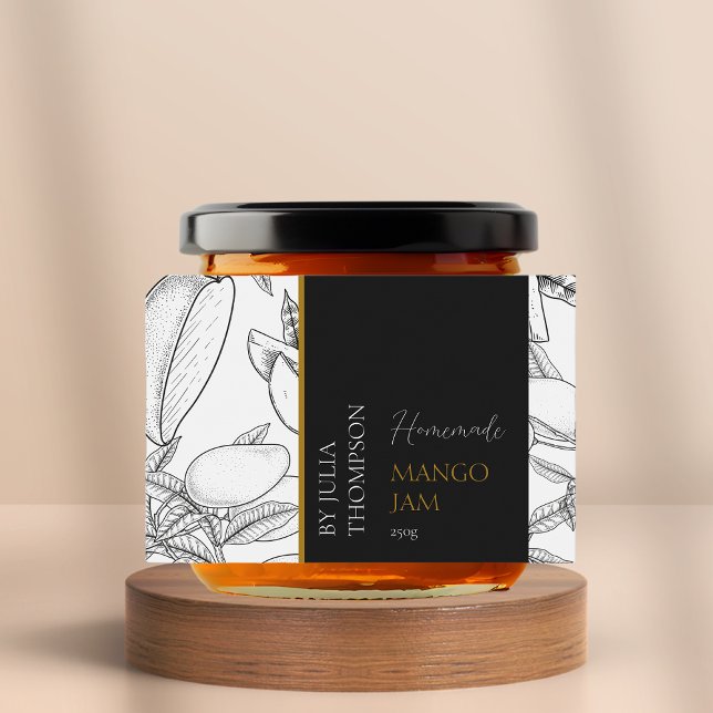 Modern Homemade Mango Jam Label (Creator Uploaded)