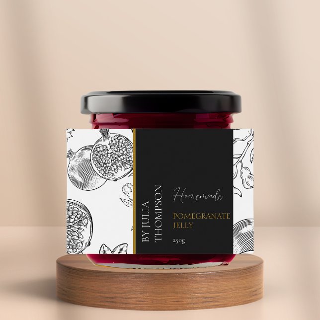 Modern Homemade Pomegranate Jelly Label (Creator Uploaded)