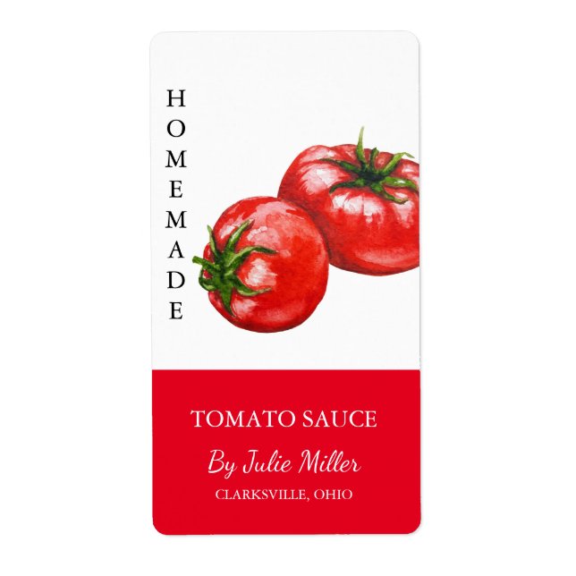 Modern Homemade Tomato Sauce Label (Front)