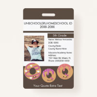 Modern Homeschooling Unschooling Student Doughnut