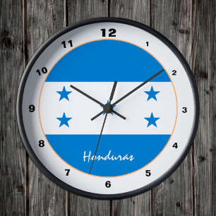 Modern Honduras Flag, Honduras Home / design Round Clock