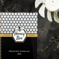 Modern Honey Bee Apiary Honeycomb Black Yellow