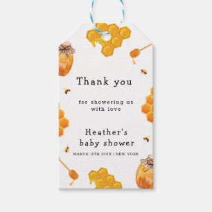 Modern Honey Bumblebee Frame Baby Shower Thank You Gift Tags