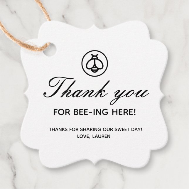 Modern Honey Gift Tag (Front)