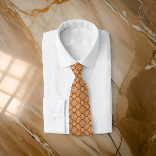 Modern Honeycomb Butterscotch  Tie