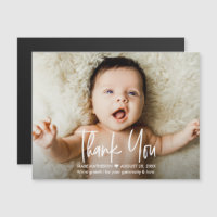 Modern Horizontal Photo Baby Thank you Overlay