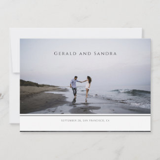 Modern Horizontal Photo Save the Date