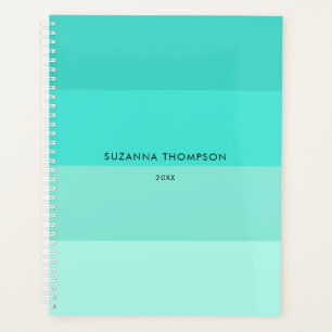Modern Horizontal Stripe Turquoise Teal Colours   Planner