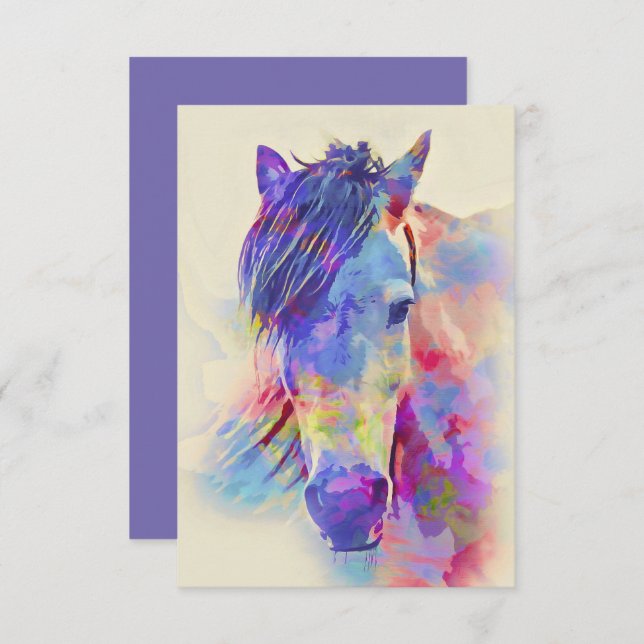 Modern Horse Artistic Watercolor (Front/Back)