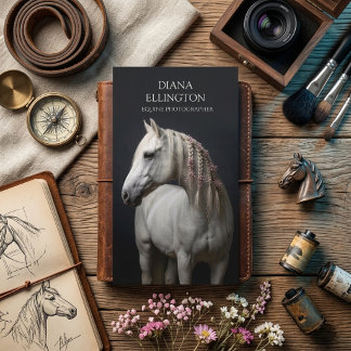 Modern Horse Equine Photographer Business Card