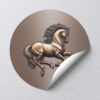Modern Horse Equine Stylish Copper Texture