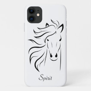 Modern horse silhouette image art on white Case-Mate iPhone case