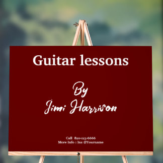 Modern Horz Guitar teacher  Acrylic Sign