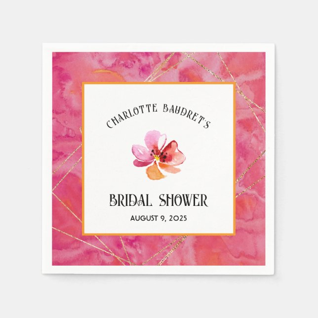 Modern Hot Colour  Napkin (Front)