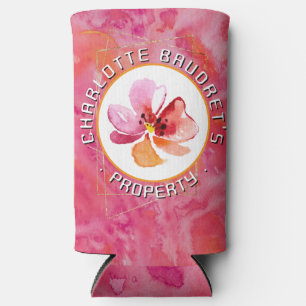 Modern Hot Colour  Seltzer Can Cooler