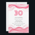 Modern Hot Pink 30th Birthday Invitation<br><div class="desc">Make your 30th birthday celebration truly unforgettable with our Modern Hot Pink 30th Birthday Invitation. This beautifully designed invitation combines a minimalist aesthetic with the vibrant energy of hot pink,  creating a perfect balance for an exciting milestone event.</div>