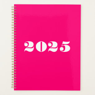 Modern hot pink bold typography custom year planner