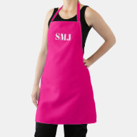 Modern hot pink fuchsia custom monogram initials 