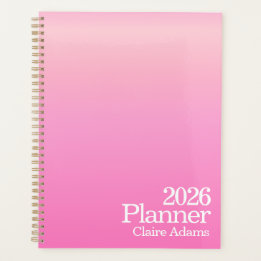 Modern Hot Pink Ombre Planner