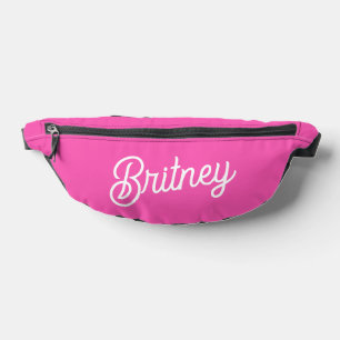 Modern Hot Pink  Personalised Monogram and Name  Bum Bags