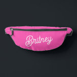 Modern Hot Pink  Personalised Monogram and Name  Bum Bags<br><div class="desc">Introducing our Modern Hot Pink Personalised Monogram and Name Fanny Pack, a trendy and functional accessory for those on the go. This fanny pack features a bold hot pink design, personalised with your monogram and name for a unique touch. Perfect for travel, festivals, or everyday use, it offers a convenient...</div>