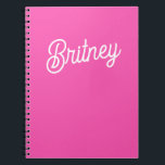 Modern Hot Pink  Personalised Monogram and Name  Notebook<br><div class="desc">Introducing our Modern Hot Pink Personalised Monogram and Name Notebook, a chic and functional accessory for your daily notes and creative ideas. This notebook features a vibrant hot pink cover, personalised with your monogram and name, adding a unique and stylish touch. Perfect for school, work, or personal journalling, it offers...</div>