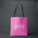 Modern Hot Pink  Personalised Monogram and Name  Tote Bag<br><div class="desc">Introducing our Modern Hot Pink Personalised Monogram and Name Tote Bag, a vibrant and stylish accessory designed for everyday use. This eye-catching tote features a bold hot pink colour, personalised with your monogram and name for a unique touch. Crafted from high-quality, durable materials, it offers ample space for your essentials,...</div>