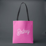 Modern Hot Pink  Personalised Monogram and Name  Tote Bag<br><div class="desc">Introducing our Modern Hot Pink Personalised Monogram and Name Tote Bag, a vibrant and stylish accessory designed for everyday use. This eye-catching tote features a bold hot pink colour, personalised with your monogram and name for a unique touch. Crafted from high-quality, durable materials, it offers ample space for your essentials,...</div>