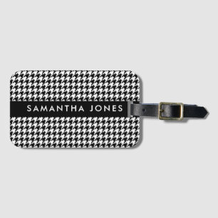 Modern Hounds Tooth Luggage Tag