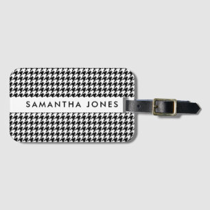 Modern Hounds Tooth Luggage Tag