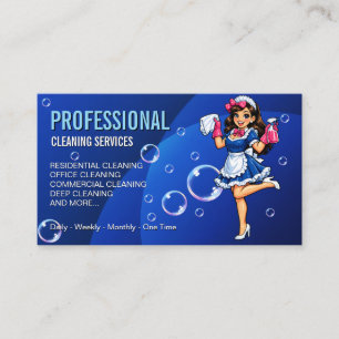 Modern House Cleaning Business Card