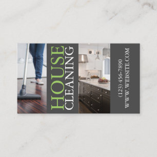 Modern House Cleaning Housekeeper Maid Business Ca Card