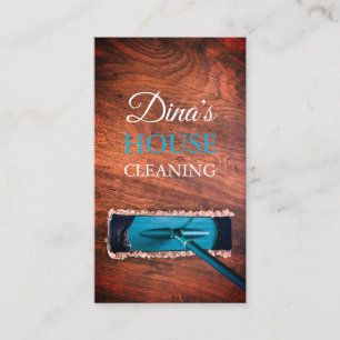 Modern House Cleaning Housekeeper Maid Business Card