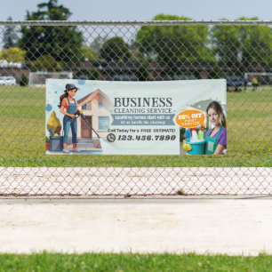 Modern House Cleaning Maid Service Housekeeping Banner