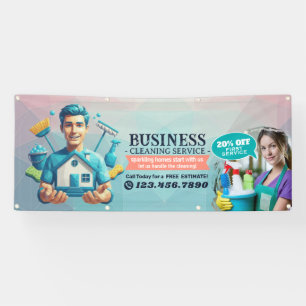 Modern House Cleaning Maid Service Housekeeping Banner