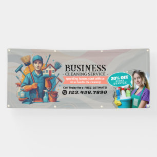 Modern House Cleaning Maid Service Housekeeping Banner