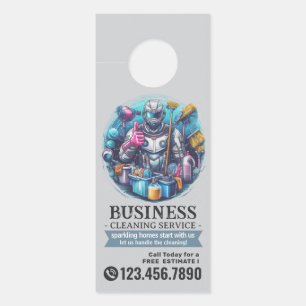 Modern House Cleaning Maid Service Housekeeping Door Hanger