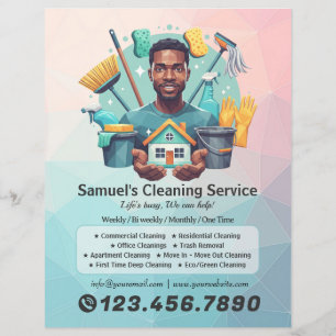 Modern House Cleaning Maid Service Housekeeping Flyer