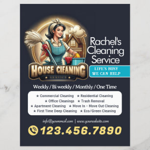 Modern House Cleaning Maid Service Housekeeping Flyer
