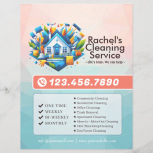 Modern House Cleaning Maid Service Housekeeping Flyer