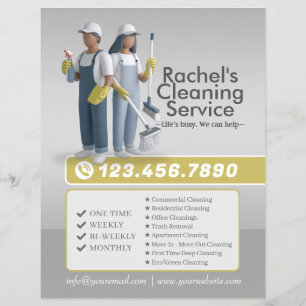 Modern House Cleaning Maid Service Housekeeping Flyer