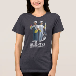 Modern House Cleaning Maid Service Housekeeping Tri-Blend Shirt