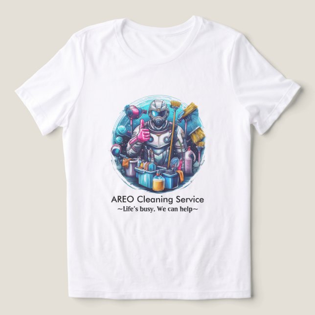 Modern House Cleaning Maid Service Housekeeping Tri-Blend Shirt (Design Front)