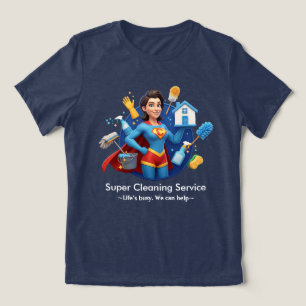 Modern House Cleaning Maid Service Housekeeping Tri-Blend Shirt
