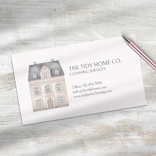 Modern House Cleaning Services Minimal Business Card