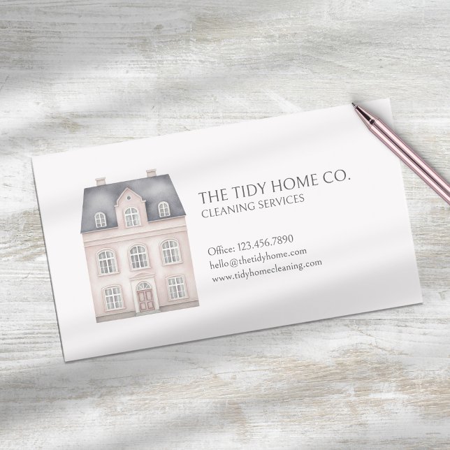 Modern House Cleaning Services Minimal Business Card (Creator Uploaded)