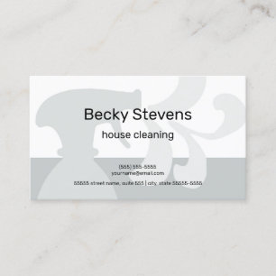 Modern House Cleaning Simple Grey Spray Bottle Business Card
