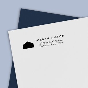 Modern House Home or Business Return Address Self-inking Stamp
