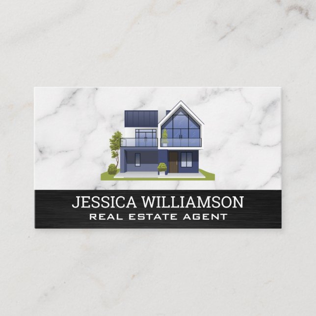 Modern House | Real Estate Business Card (Front)
